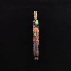 Dynavap Hex V1 Radioactive Burl Hybrid XL Stem + Book-Matched Mouthpiece-New! ☢🔥