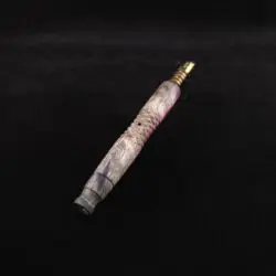 Dynavap Diamond Knurl XL Flame Burl Stem + Book-Matched Spinning Mouthpiece - New!🔥