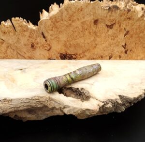 This image portrays Stem/Midsection for Dynavap - Big Leaf Maple Burl Wood by Dovetail Woodwork.