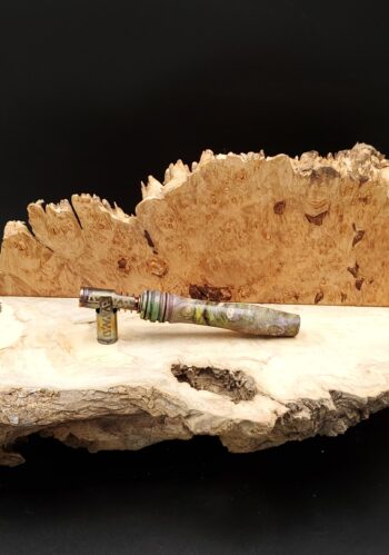 This image portrays Stem/Midsection for Dynavap - Big Leaf Maple Burl Wood by Dovetail Woodwork.
