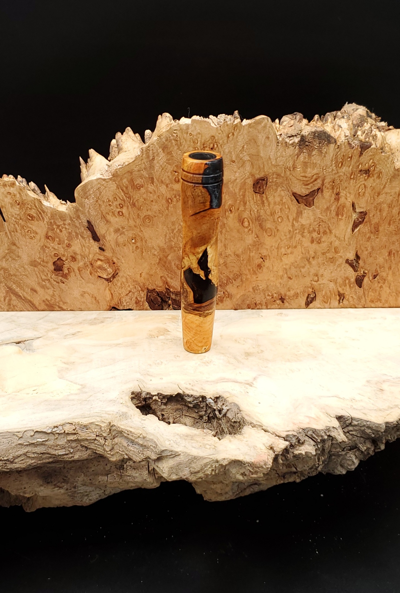 This image portrays Stem/Midsection for Dynavap - Galaxy Burl Wood by Dovetail Woodwork.