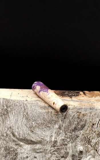 This image portrays Purple Haze Maple Burl Midsection(Stem) Dynavap by Dovetail Woodwork.