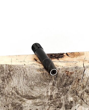 This image portrays Midsection(Stem) for Dynavap XL - Black Silhouette Burl Hybrid by Dovetail Woodwork.