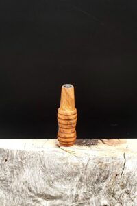 This image portrays Stem/Midsection for Dynavap - Cyclone Burl by Dovetail Woodwork.