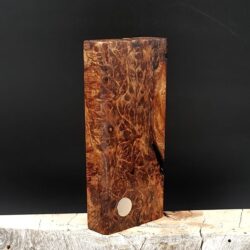 This image portrays Case for Dynavap - Black Walnut Burl/Resin Hybrid by Dovetail Woodwork.