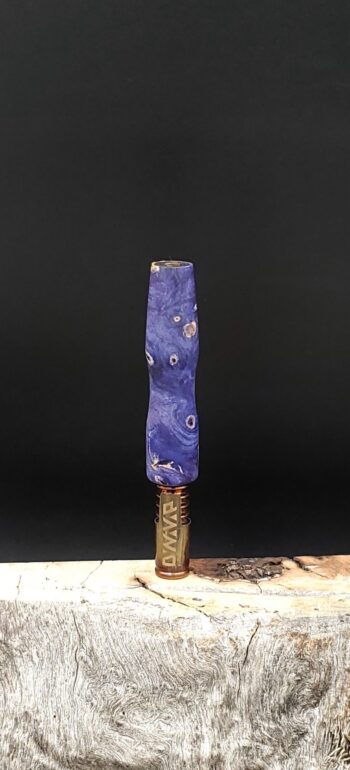 This image portrays Galaxy(Purple)Maple Burl Midsection(Stem) Dynavap by Dovetail Woodwork.