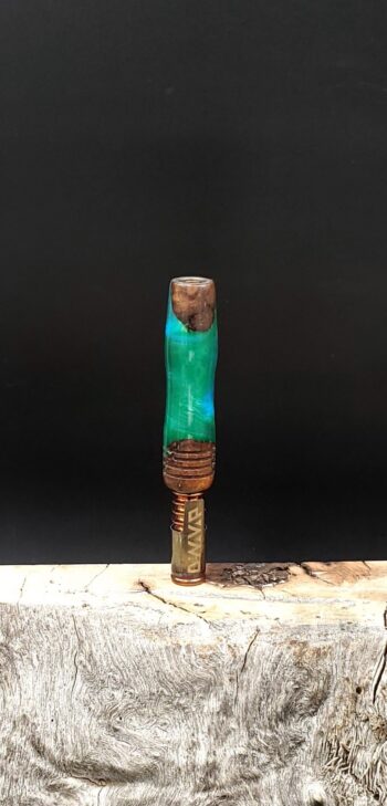 This image portrays Midsection(Stem) for Dynavap - Spalted Maple Burl Wood Hybrid(Shorty) by Dovetail Woodwork.