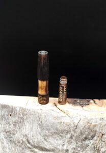 This image portrays Dynavap Midsection - Flame Torched by Dovetail Woodwork.