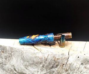 This image portrays Dynavap Midsection - Cosmic Burl by Dovetail Woodwork.