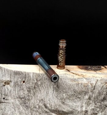 This image portrays Stainless Steel Dynavap XL Midsection - Color Tempered by Dovetail Woodwork.