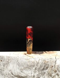 This image portrays Octagon Galaxy Burl Hybrid/Dynavap Midsection by Dovetail Woodwork.