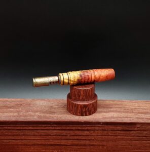This image portrays Stem Upgrade for Dynavap - Amboyna Burl Wood by Dovetail Woodwork.
