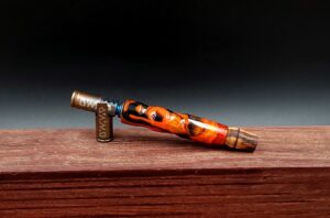 This image portrays Dynavap Stem-Fire Lava Midsection-Ready to Ship! by Dovetail Woodwork.