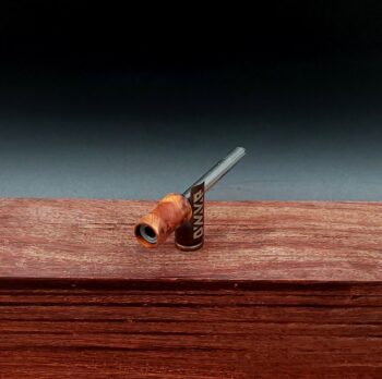 This image portrays Dynavap Spinning Mouthpiece-Thuya Burl by Dovetail Woodwork.