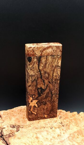 This image portrays Dynavap Stash-Spalted Maple Burl Hybrid by Dovetail Woodwork.
