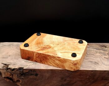 This image portrays Dynavap Prep & Sorting Tray/Stem Stand-Live Edge Elm Burl by Dovetail Woodwork.