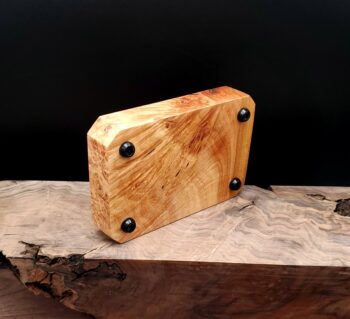 This image portrays Dynavap Prep & Sorting Tray/Stem Stand-Live Edge Elm Burl by Dovetail Woodwork.