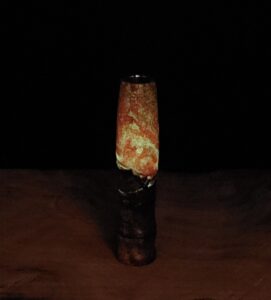 This image portrays Luminescent Stem/Midsection for Dynavap-Burl Hybrid by Dovetail Woodwork.