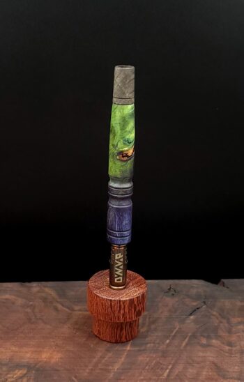 This image portrays Dovetail Woodwork Cosmic Burl Dynavap Stem XL by Dovetail Woodwork.