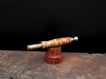 This image portrays Galaxy Burl Dynavap Stem-Spalted Maple Burl by Dovetail Woodwork.