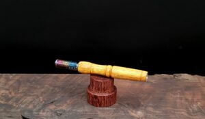 This image portrays Dynavap XL Stem Upgrade/Canary Wood - Ready to Ship! by Dovetail Woodwork.
