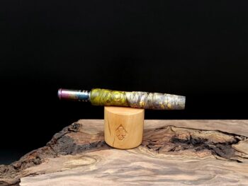 This image portrays Dovetail Woodwork-Spiral Galaxy Burl Dynavap Stem XL by Dovetail Woodwork.