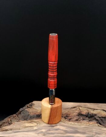 This image portrays Redheart Wood XL Dynavap Stem Upgrade by Dovetail Woodwork.