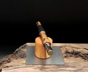This image portrays Dual Ebony Wood Dynavap XL Stem Upgrade by Dovetail Woodwork.