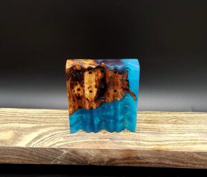 This image portrays Luminescent Burl Wood Hybrid Soap Saver by Dovetail Woodwork.