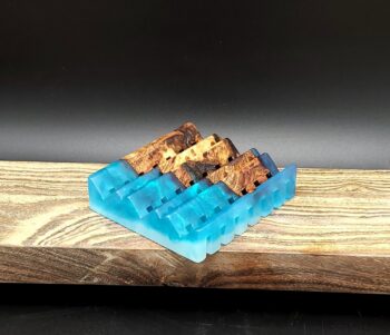 This image portrays Luminescent Burl Wood Hybrid Soap Saver by Dovetail Woodwork.