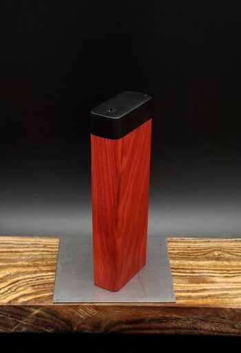 This image portrays Dynavap Quick Stash-Redheart/Ebony wood by Dovetail Woodwork.