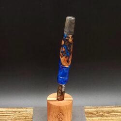 This image portrays Luminescent Cosmic Burl-Dynavap Stem/Midsection by Dovetail Woodwork.