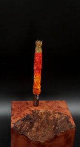 This image portrays Cosmic Burl Series XL-Dynavap Stem/Midsection by Dovetail Woodwork.