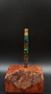 This image portrays Cosmic Burl Series XL-Dynavap Stem/Midsection by Dovetail Woodwork.