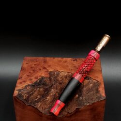 This image portrays Twisted Stem Series-XL Dynavap Stem/Midsection by Dovetail Woodwork.