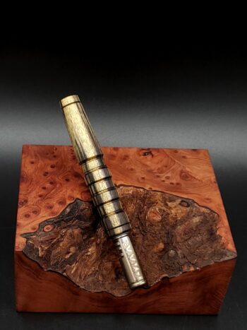 This image portrays Blue Mahoe Wood-XL Dynavap Stem Upgrade by Dovetail Woodwork.