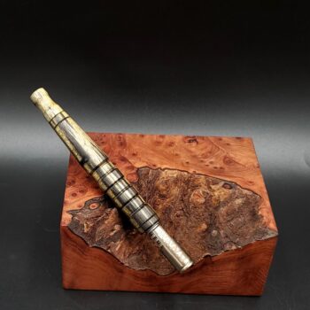 This image portrays Dynavap Spinning Mouthpiece-Blue Mahoe by Dovetail Woodwork.