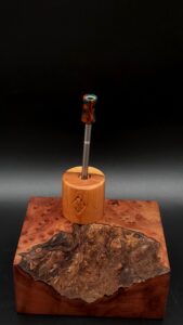 This image portrays Cosmic Series Dynavap Spinning Mouthpiece by Dovetail Woodwork.