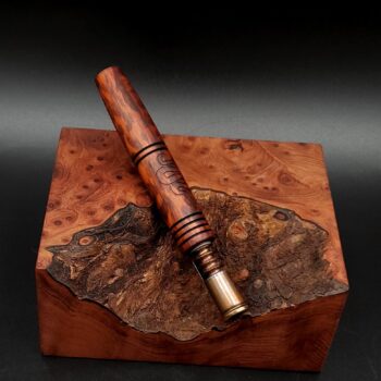 This image portrays Serpent Stem-Snakewood XL Dynavap Stem Upgrade by Dovetail Woodwork.