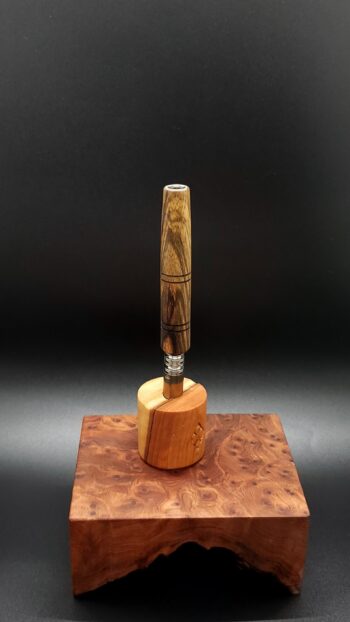 This image portrays Black Limba XL Dynavap Stem Upgrade by Dovetail Woodwork.