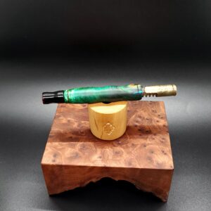 This image portrays Cosmic Burl Series-Dynavap Stem/Midsection by Dovetail Woodwork.