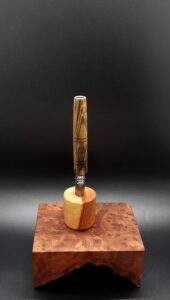 This image portrays Black Limba XL Dynavap Stem Upgrade by Dovetail Woodwork.