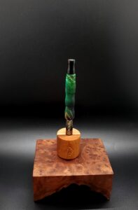 This image portrays Cosmic Burl Series-Dynavap Stem/Midsection by Dovetail Woodwork.