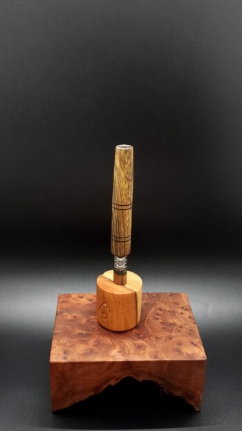 This image portrays Black Limba XL Dynavap Stem Upgrade by Dovetail Woodwork.