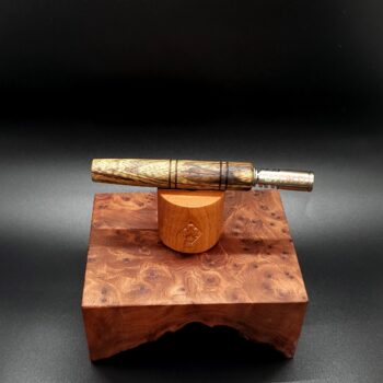 This image portrays Black Limba XL Dynavap Stem Upgrade by Dovetail Woodwork.