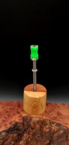 This image portrays Dynavap Spinning Mouthpiece-Cosmic Resin by Dovetail Woodwork.