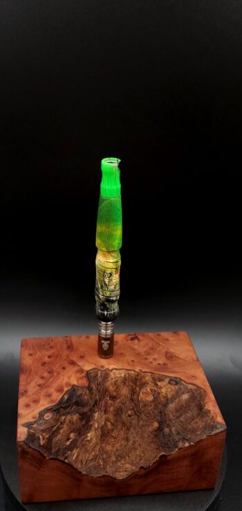This image portrays Dynavap Spinning Mouthpiece-Cosmic Resin by Dovetail Woodwork.