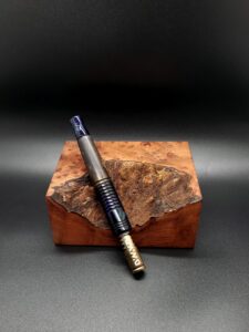 This image portrays High Class Burl XL Hybrid-Dynavap Stem/Midsection by Dovetail Woodwork.