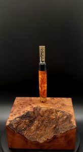 This image portrays High Class Burl XL Hybrid-Dynavap Stem-Amboyna Burl by Dovetail Woodwork.