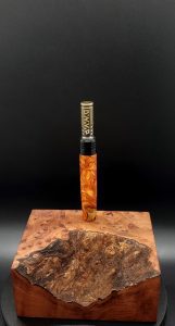 This image portrays High Class Burl XL Hybrid-Dynavap Stem-Amboyna Burl by Dovetail Woodwork.